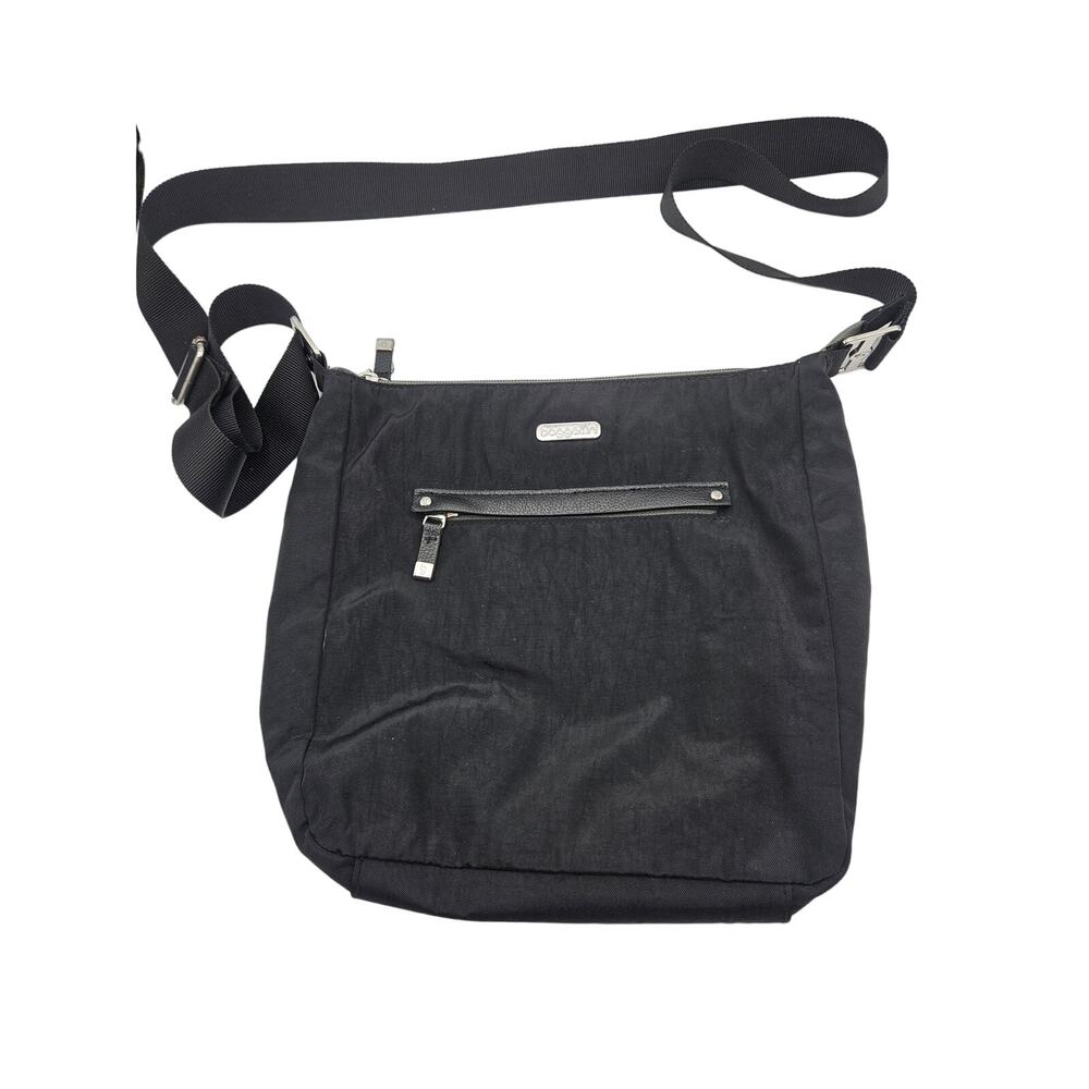 Baggallini Purse Black Nylon Crossbody Bag RFID Travel Bag Adjustable Strap